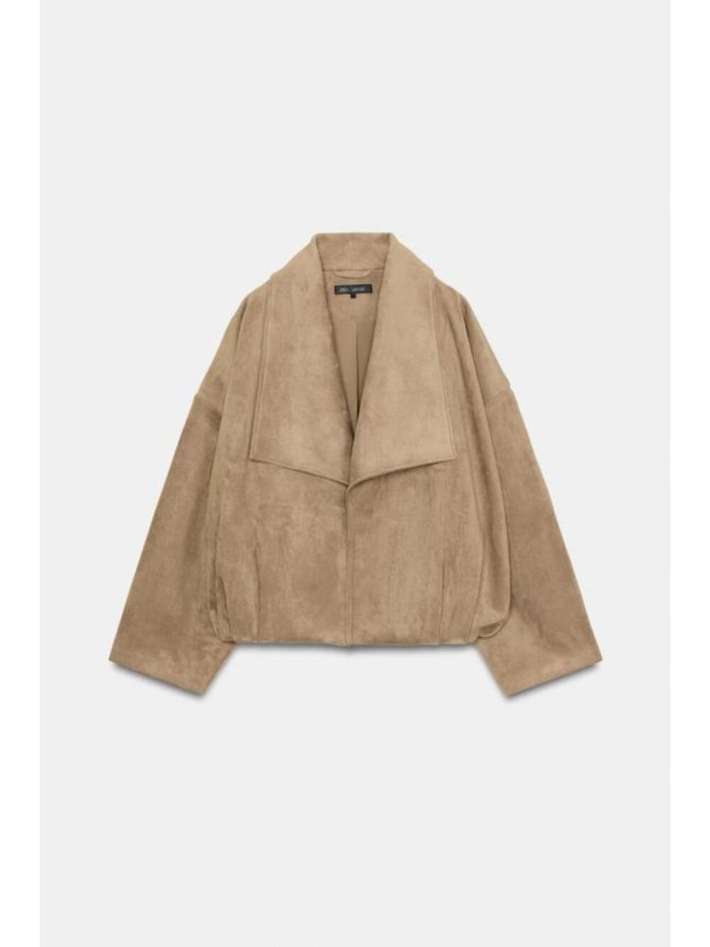 ZARA FAUX SUEDE WRAP JACKET - Picture 8 of 10